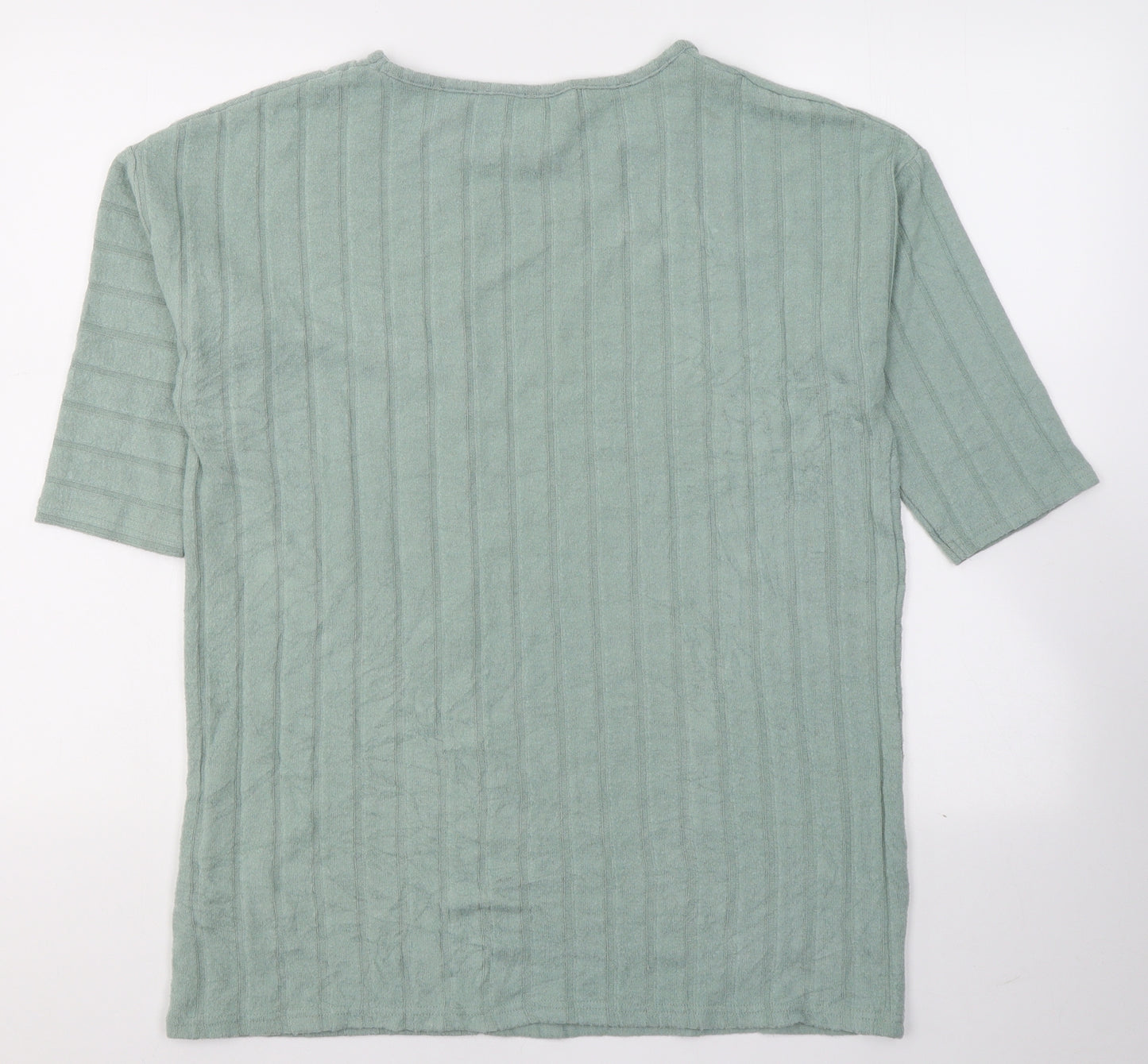 Nutmeg Womens Green  Polyester Tunic T-Shirt Size 12 Round Neck