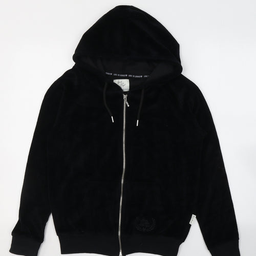 Primark Womens Black  Cotton Full Zip Hoodie Size S  Zip