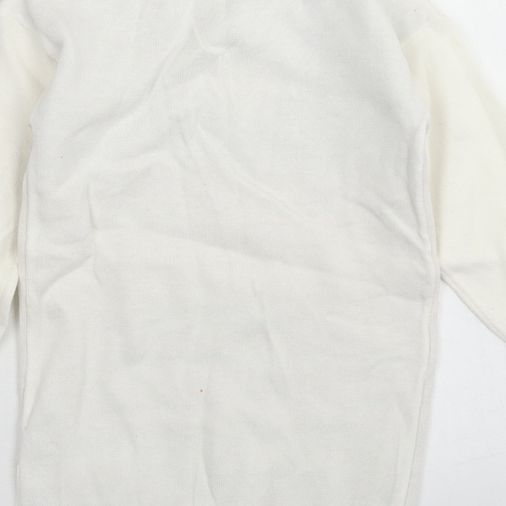 George Girls White  Cotton Jumper Dress  Size 18-24 Months  Crew Neck  - Fairy