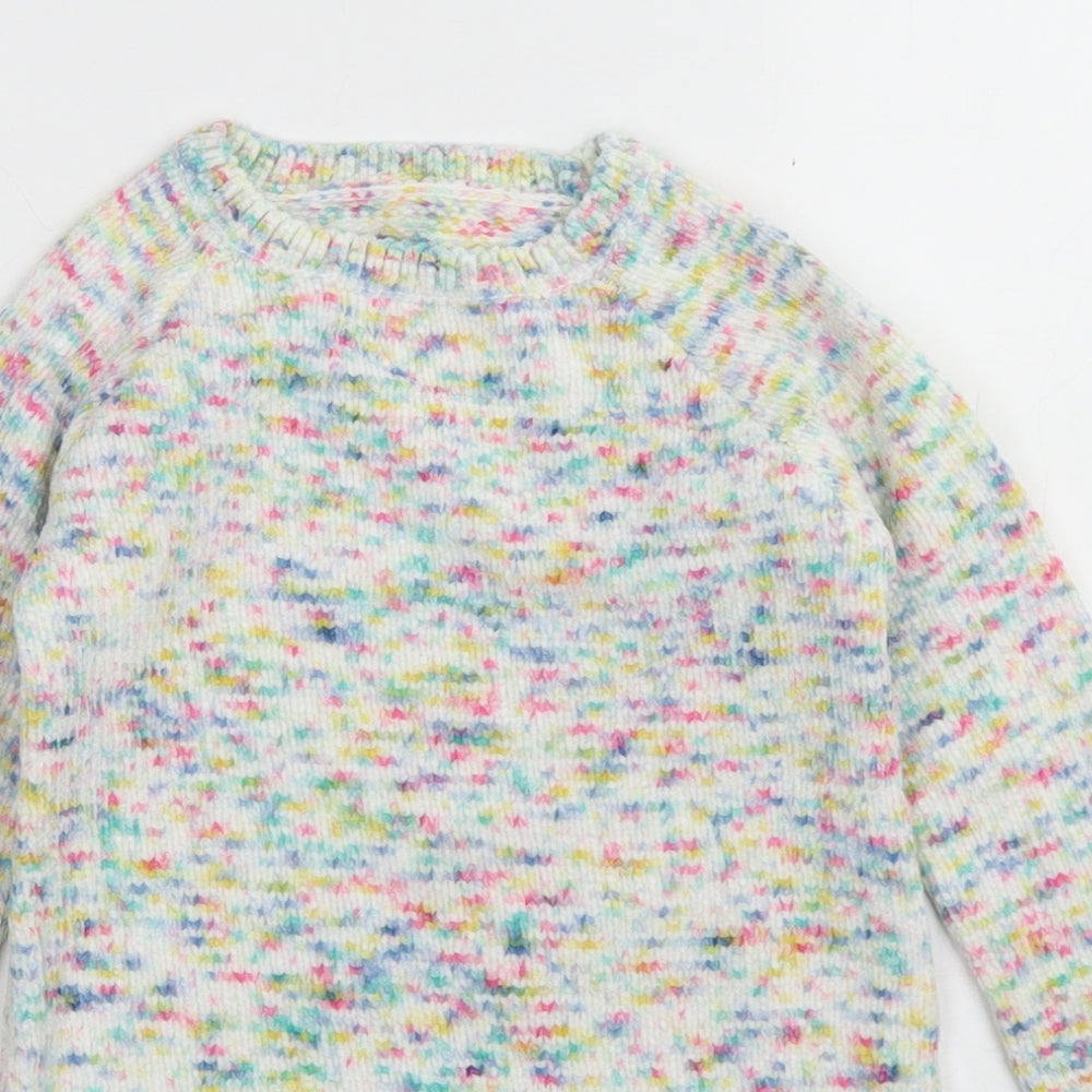 George Girls Multicoloured  Polyester Jumper Dress  Size 3-4 Years  Crew Neck  - Chenille