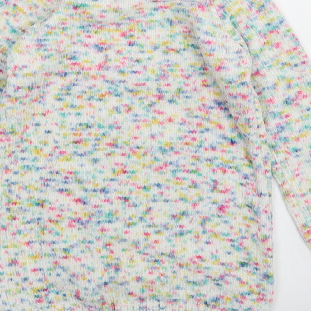 George Girls Multicoloured  Polyester Jumper Dress  Size 3-4 Years  Crew Neck  - Chenille