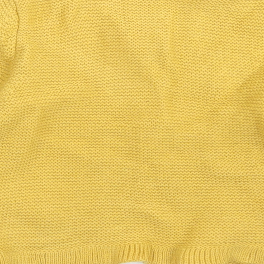 Dunnes Stores Girls Yellow  Acrylic Cardigan Jumper Size 18-24 Months  Button - Woodland Creatures