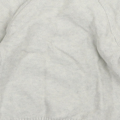 George Girls Grey  Cotton Pullover Jumper Size 0-3 Months  Button - Giraffe