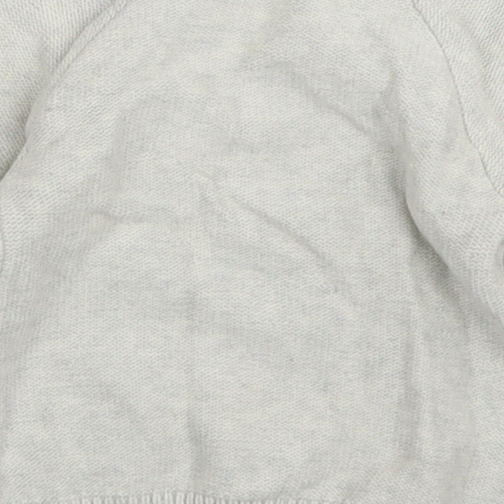 George Girls Grey  Cotton Pullover Jumper Size 0-3 Months  Button - Giraffe