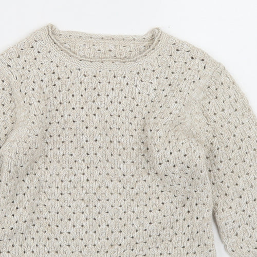 NEXT Girls Beige  Cotton Tunic Jumper Size 12-18 Months