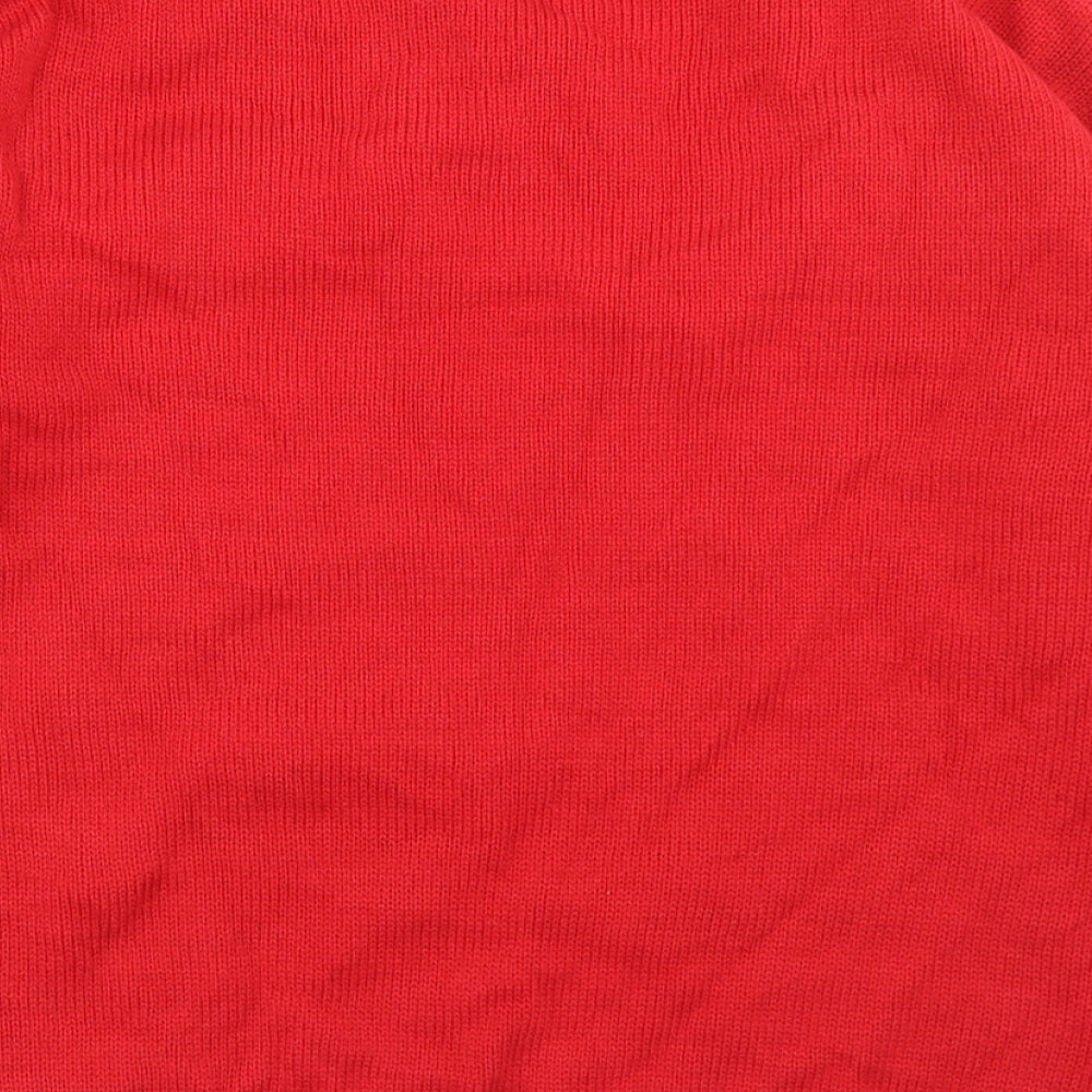 Disney Womens Red Crew Neck  Acrylic Pullover Jumper Size S   - Minnie Mouse Christmas Jumper