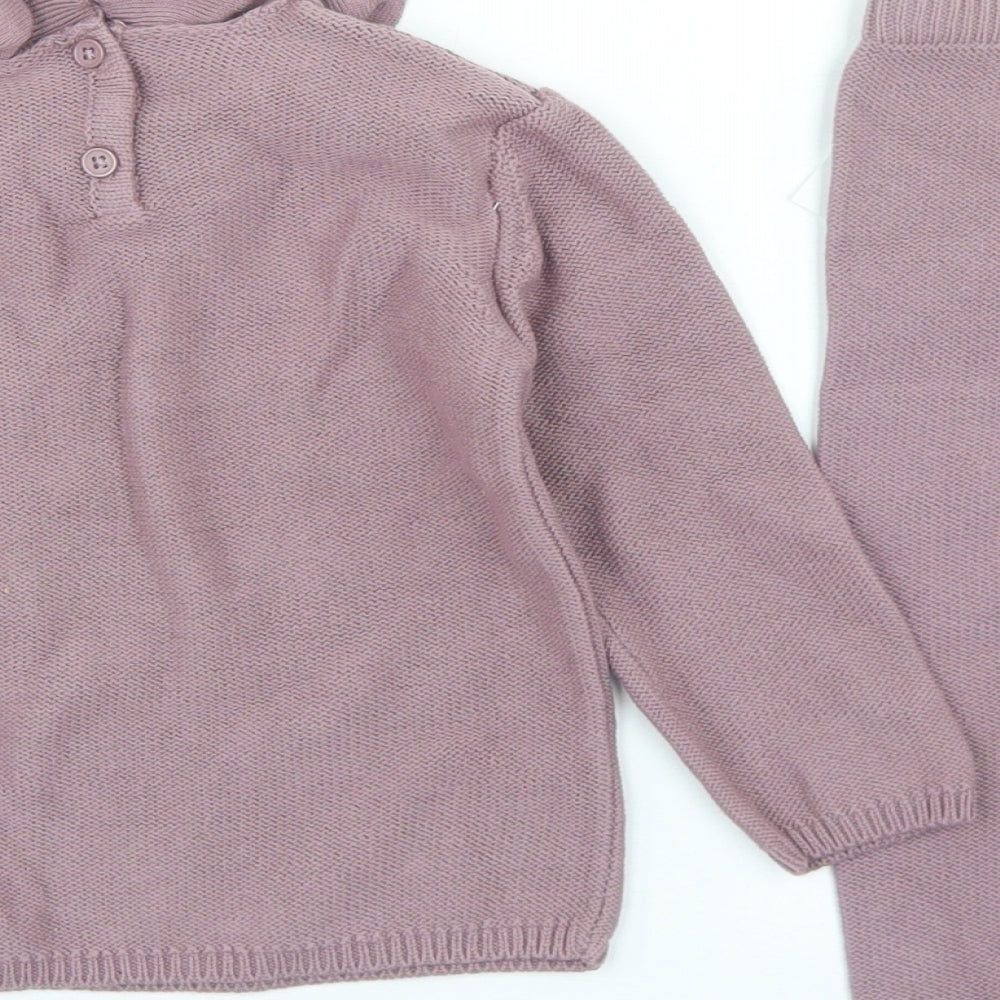 George Girls Purple  Cotton Trousers Set Outfit/Set Size 18 Months  Button - Winnie The Pooh