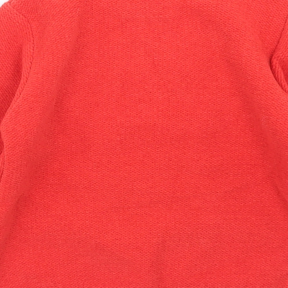 George Boys Red  Polyester Pullover Jumper Size 18-24 Months   - Christmas Reindeer, Chenille