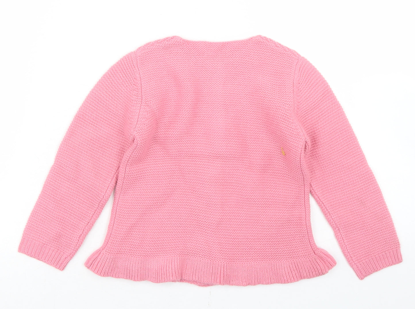 Dunnes Stores Girls Pink  Acrylic Cardigan Jumper Size 18-24 Months  Button - Woodland Creatures