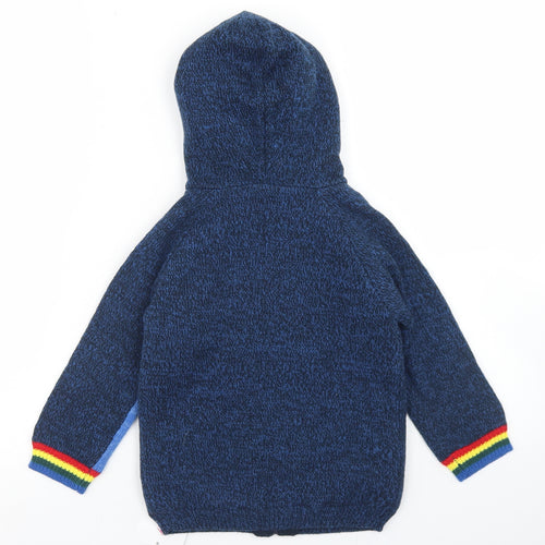 George Boys Blue   Jacket  Size 3-4 Years  Zip - Cars