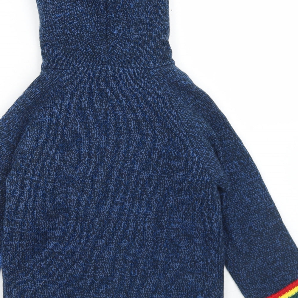 George Boys Blue   Jacket  Size 3-4 Years  Zip - Cars