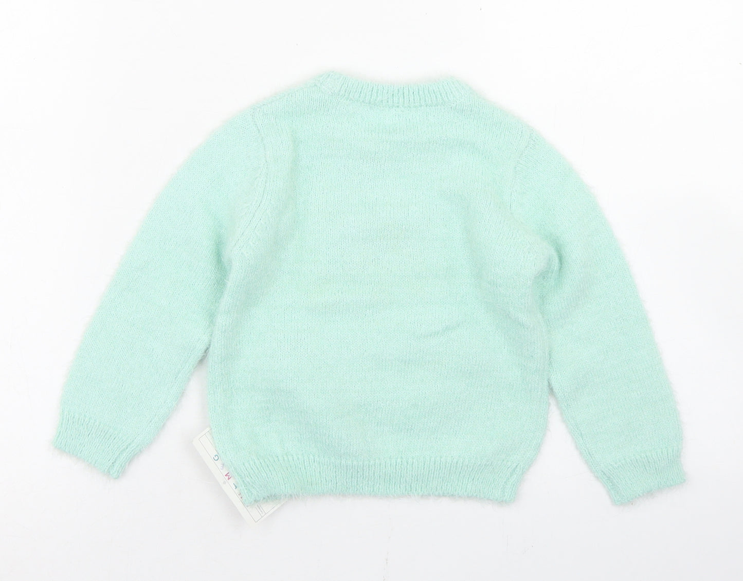 Nutmeg Girls Blue  Polyester Pullover Jumper Size 18-24 Months   - Snowman Christmas