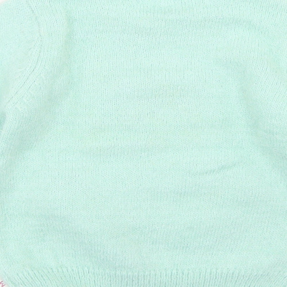 Nutmeg Girls Blue  Polyester Pullover Jumper Size 18-24 Months   - Snowman Christmas