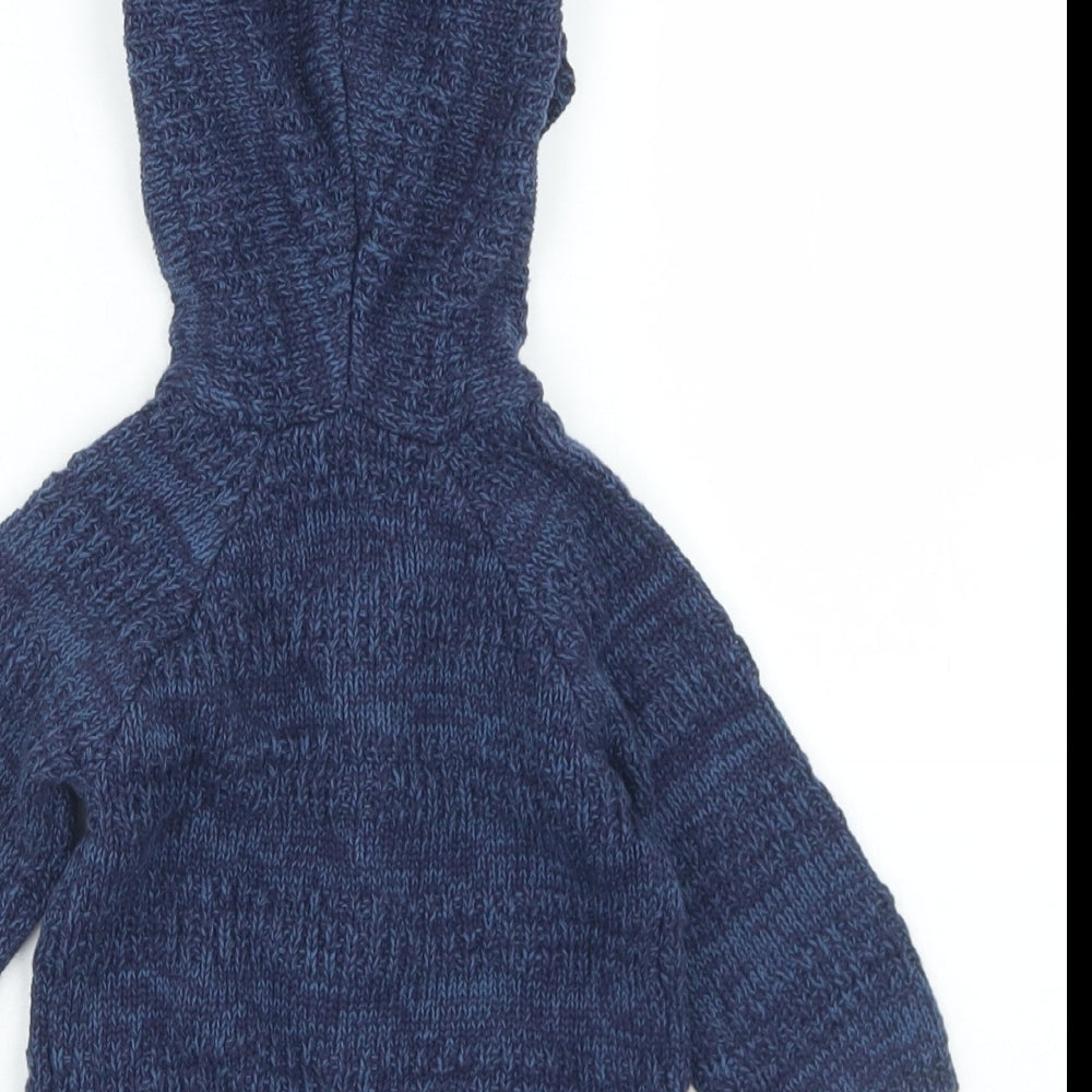 George Boys Blue  Cotton Cardigan Jumper Size 0-3 Months  Button