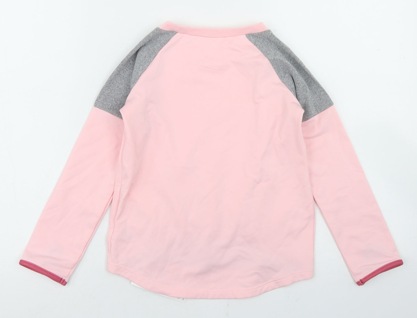 Willow Girls Pink  Polyester Basic T-Shirt Size 5-6 Years Round Neck  - Activewear Top