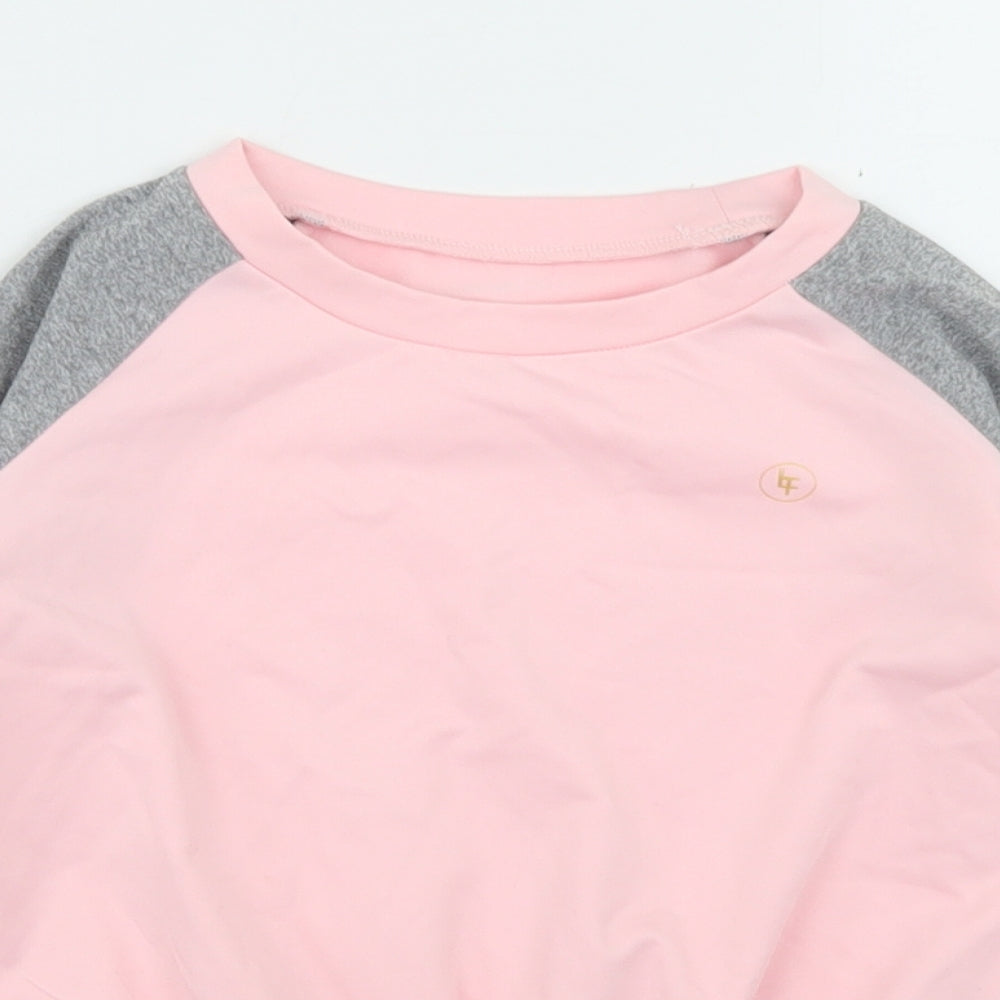 Willow Girls Pink  Polyester Basic T-Shirt Size 5-6 Years Round Neck  - Activewear Top