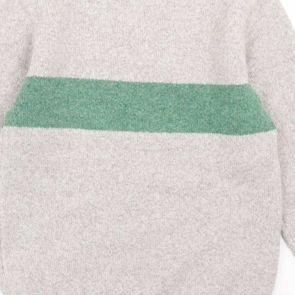George Boys Grey Crew Neck  Wood Pullover Jumper Size 5-6 Years   - Crocodile