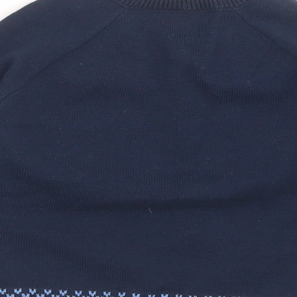 NEXT Boys Blue  Cotton Pullover Jumper Size 3-6 Months  Button - Beefeaters