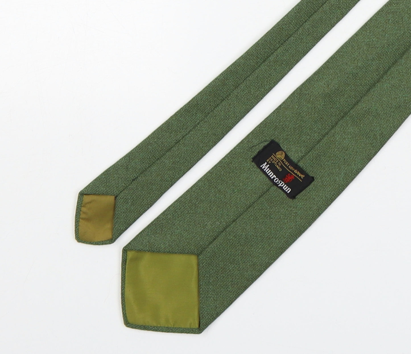 Munrospun Mens Green  Wool Pointed Tie One Size