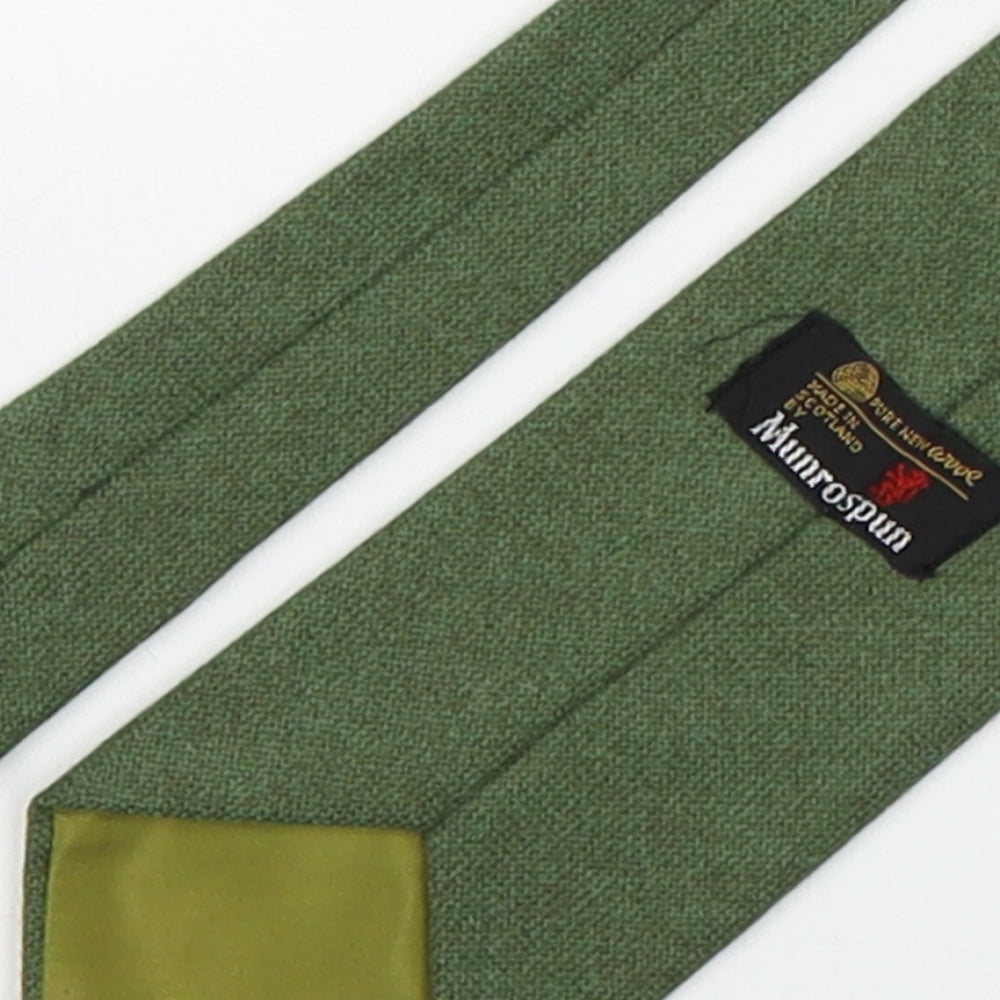 Munrospun Mens Green  Wool Pointed Tie One Size