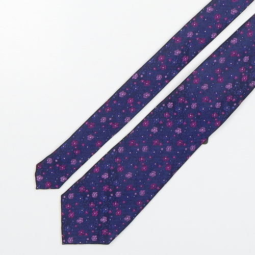 Skopes  Mens Multicoloured Floral Polyester Pointed Tie One Size