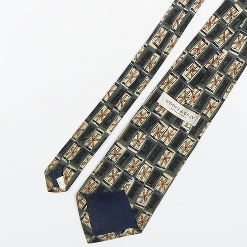 Woods & Gray Mens Multicoloured Floral Polyester Pointed Tie One Size