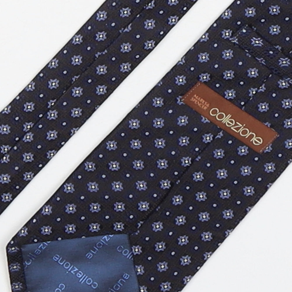 Marks and Spencer Mens Multicoloured Floral Silk Pointed Tie One Size