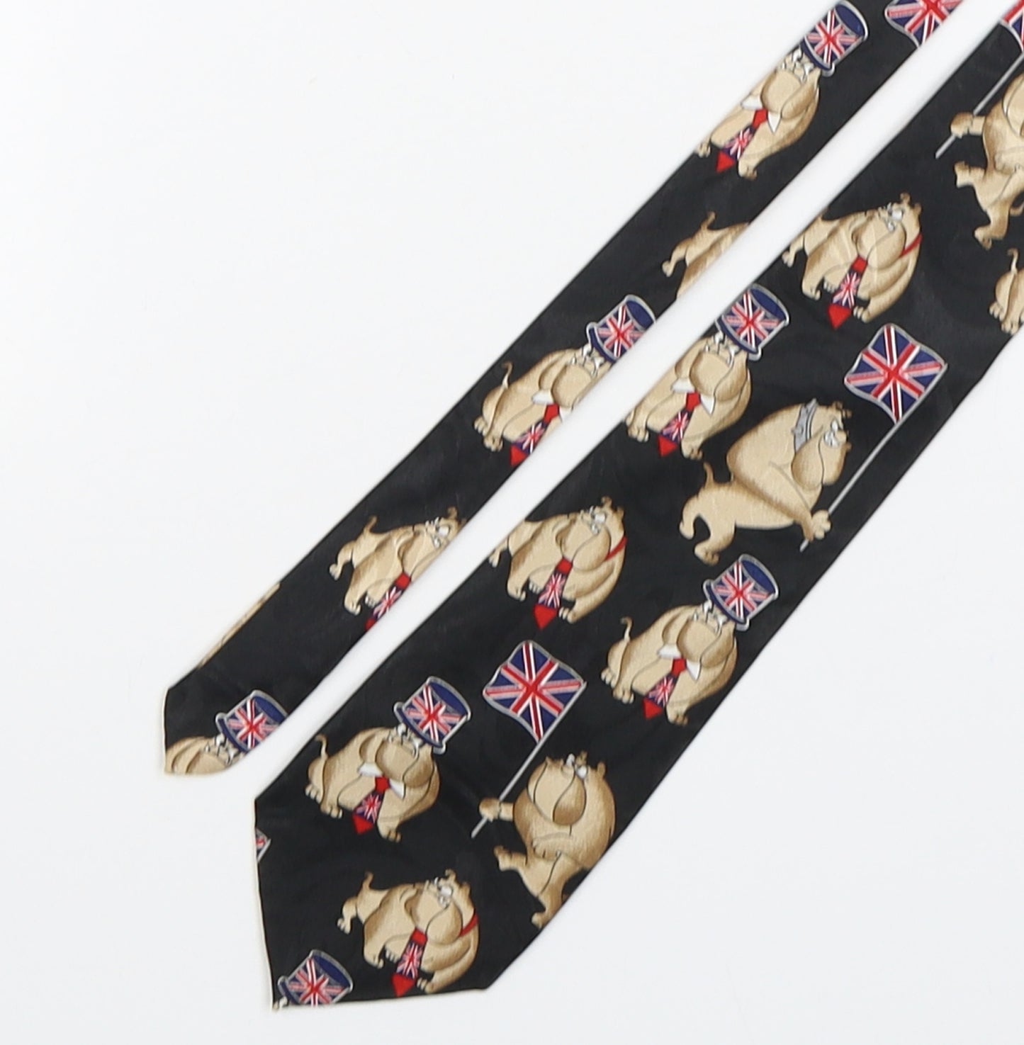 Fratello Mens Multicoloured Geometric Polyester Pointed Tie One Size - British Bull Dog