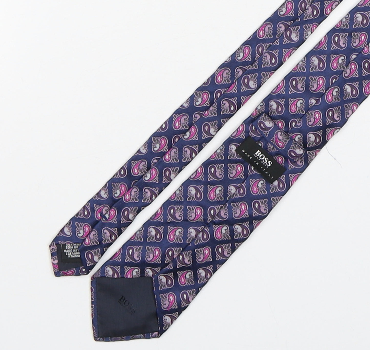 HUGO BOSS Mens Multicoloured Paisley Silk Pointed Tie One Size
