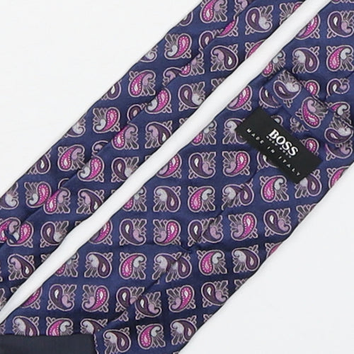 HUGO BOSS Mens Multicoloured Paisley Silk Pointed Tie One Size
