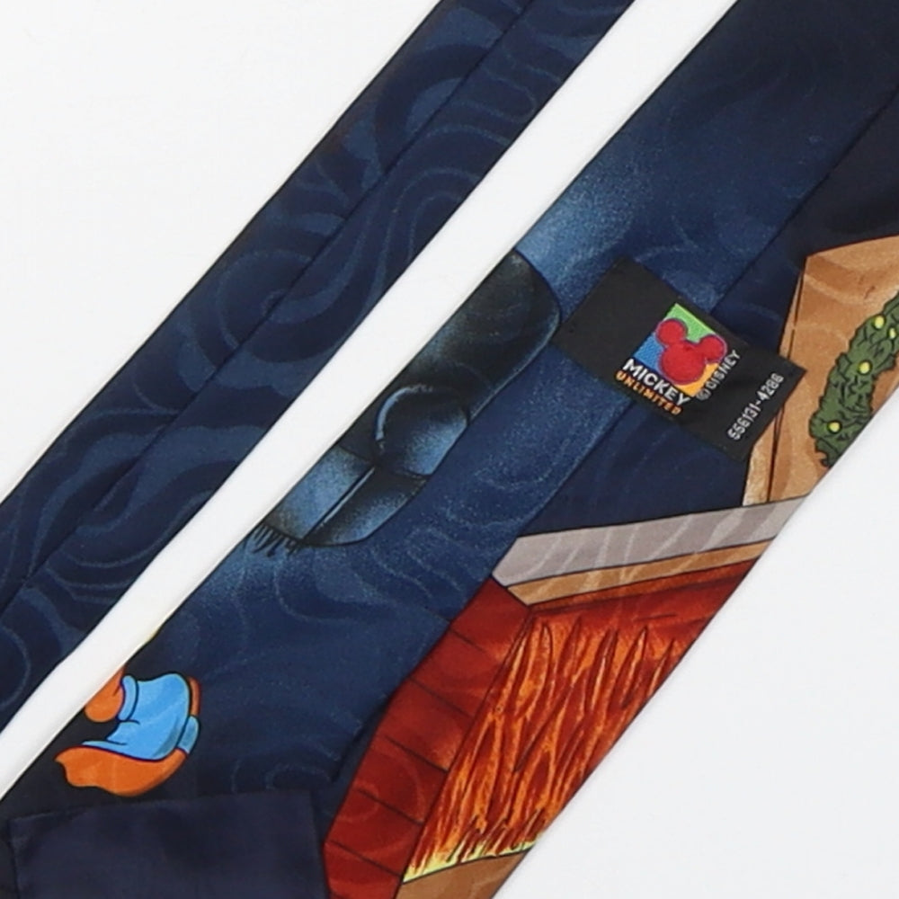 Mickey Unlimited Mens Multicoloured Geometric Polyester Pointed Tie One Size - Scrooge McDuck