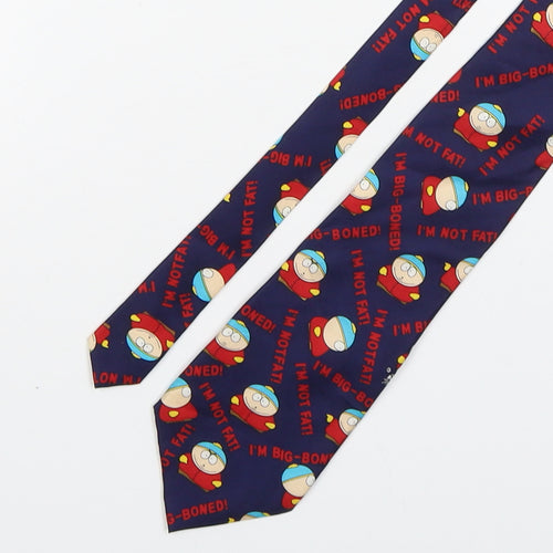 Carnaval Mens Multicoloured Geometric Silk Pointed Tie One Size - South Park