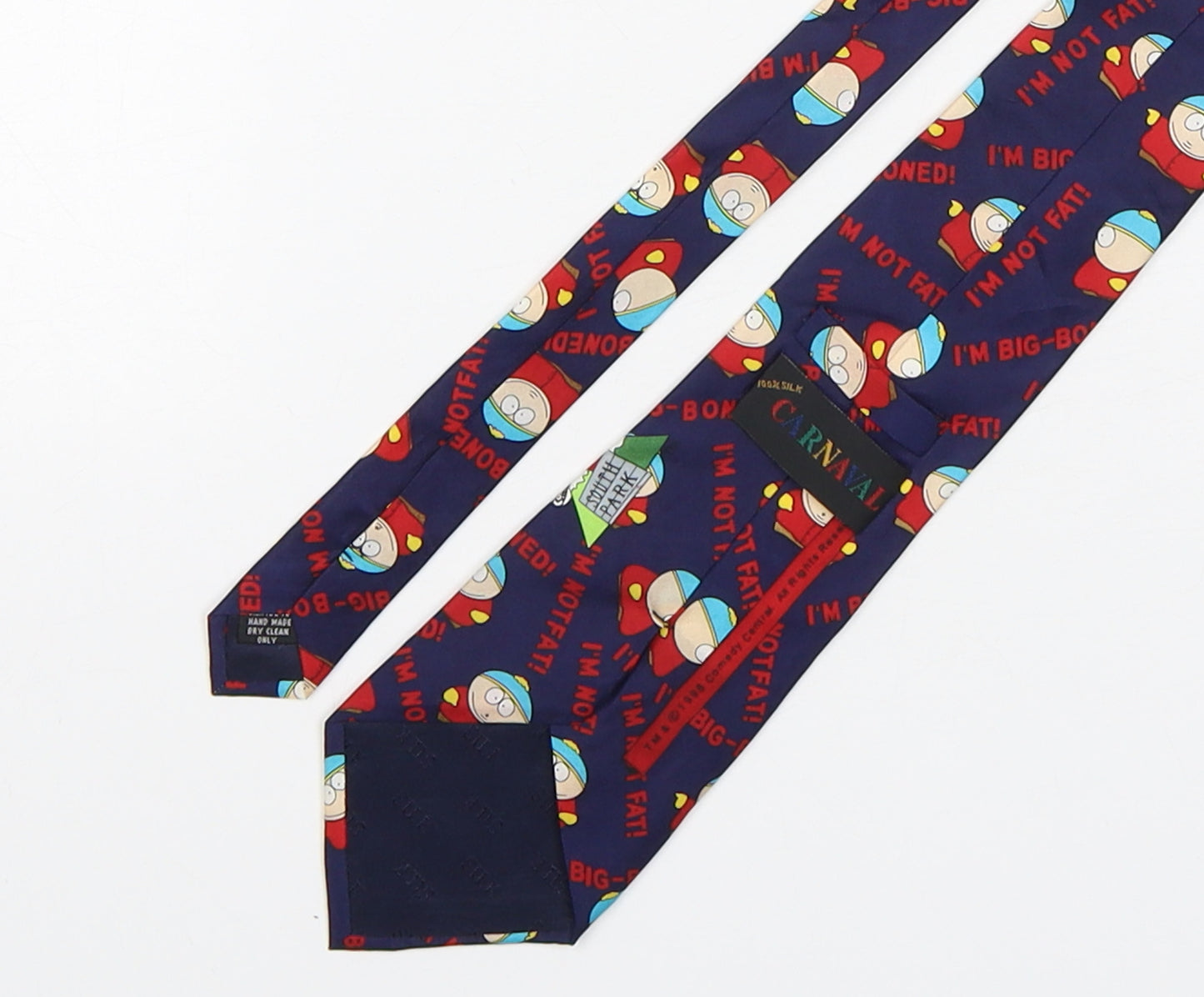 Carnaval Mens Multicoloured Geometric Silk Pointed Tie One Size - South Park