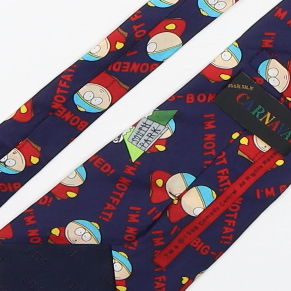 Carnaval Mens Multicoloured Geometric Silk Pointed Tie One Size - South Park