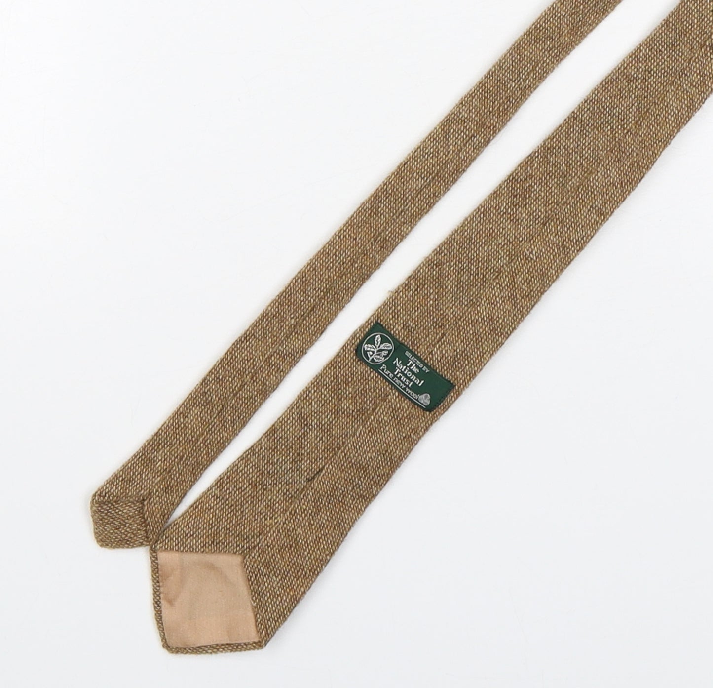 The National Trust Mens Brown  Wool Pointed Tie One Size
