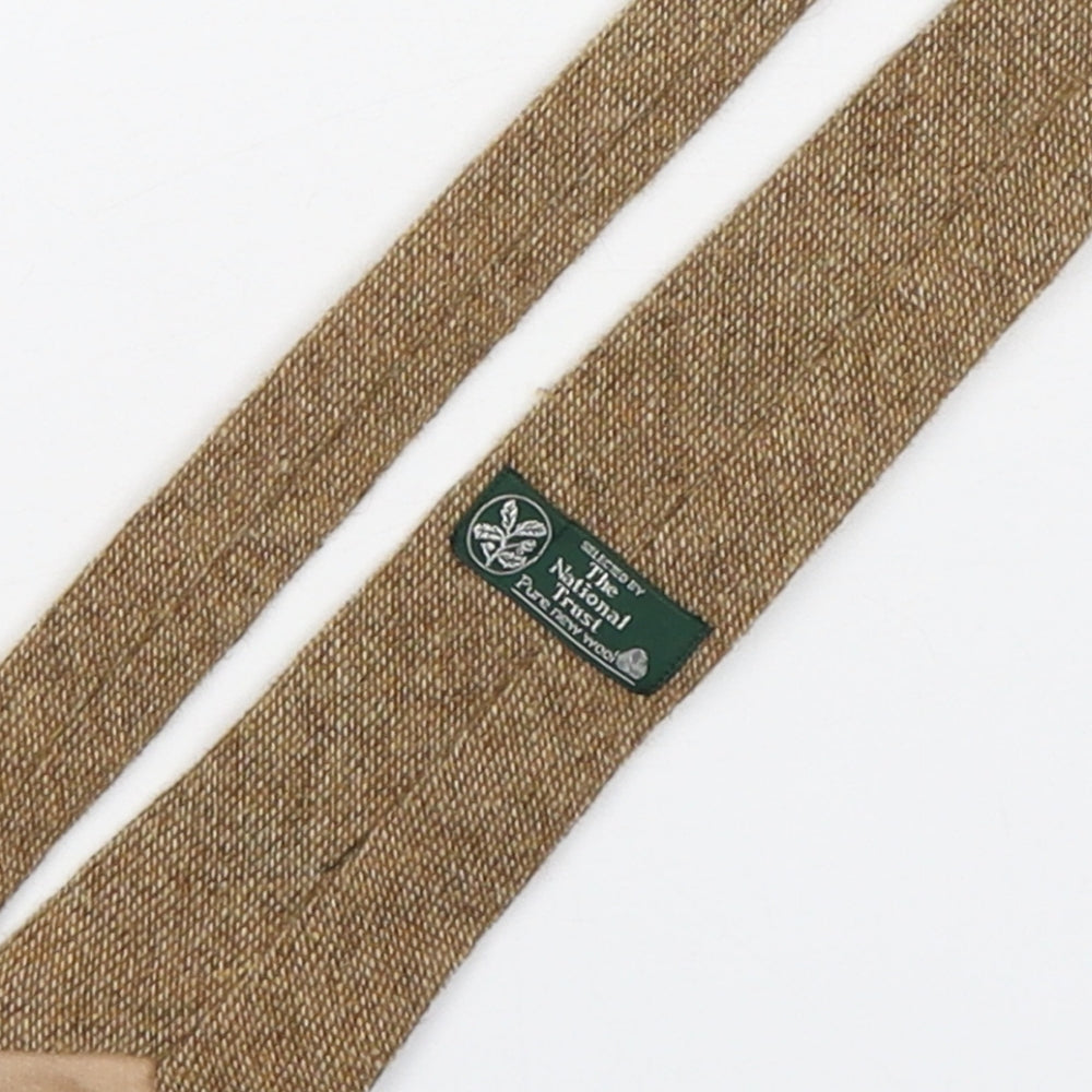 The National Trust Mens Brown  Wool Pointed Tie One Size