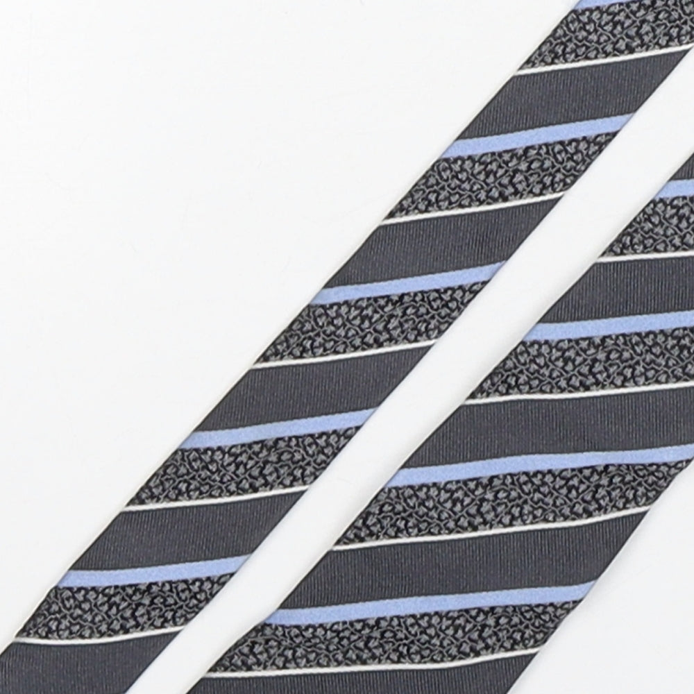 Jeff Banks  Mens Multicoloured Striped Silk Pointed Tie One Size