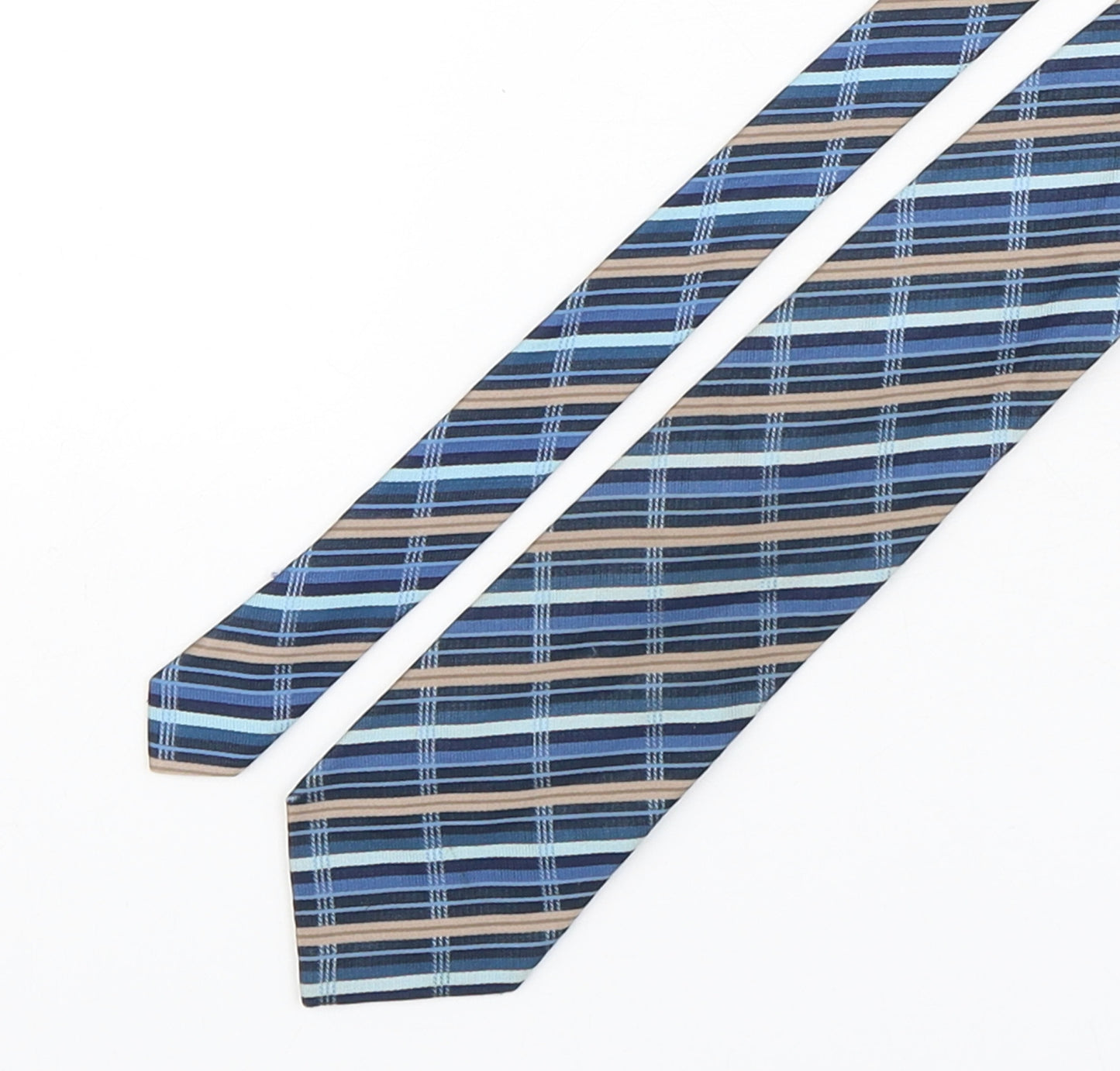 Frangi Mens Multicoloured Striped Silk Pointed Tie One Size