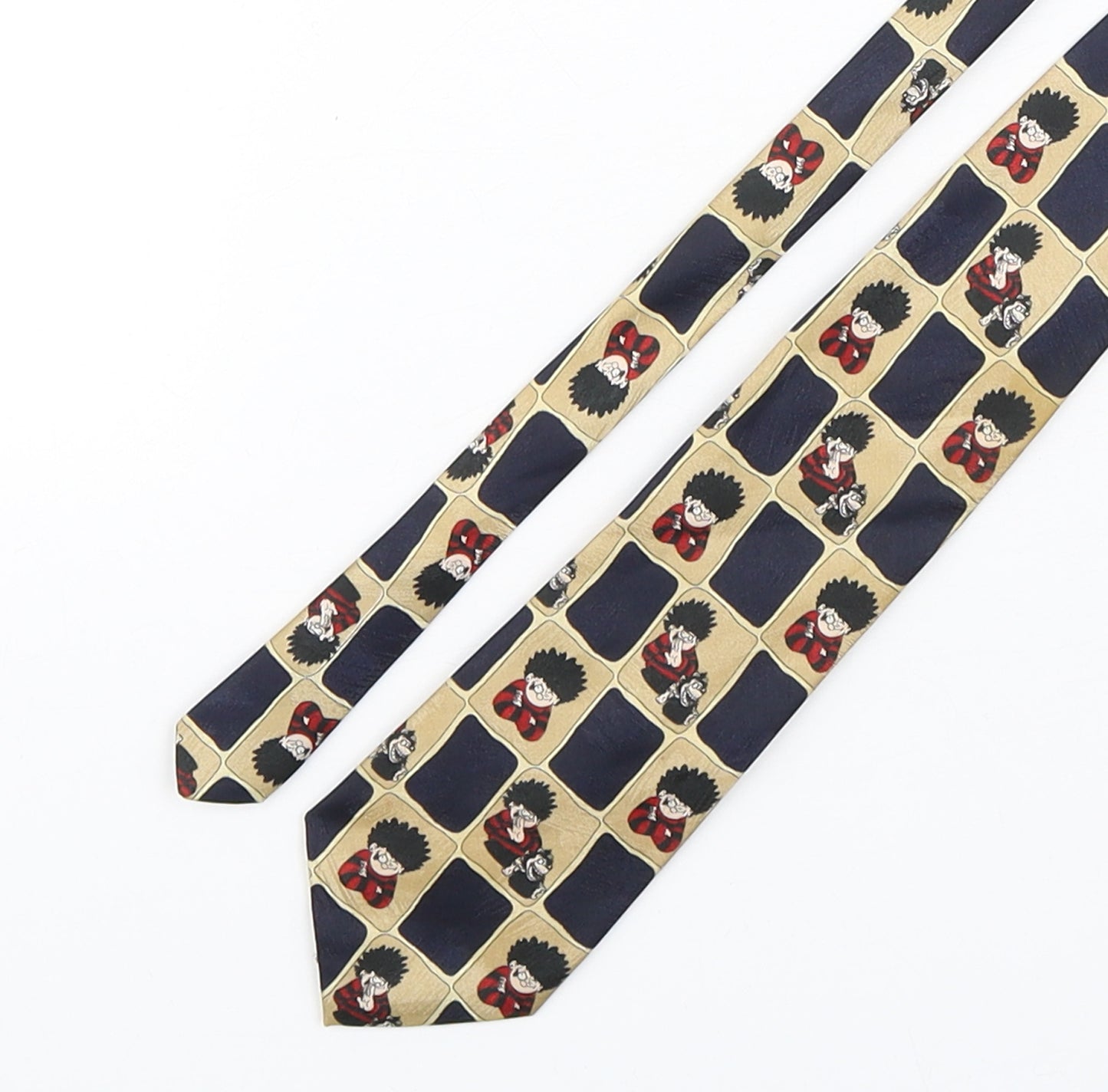Marks and Spencer Mens Multicoloured Geometric Polyester Pointed Tie One Size - Dennis and Gnasher