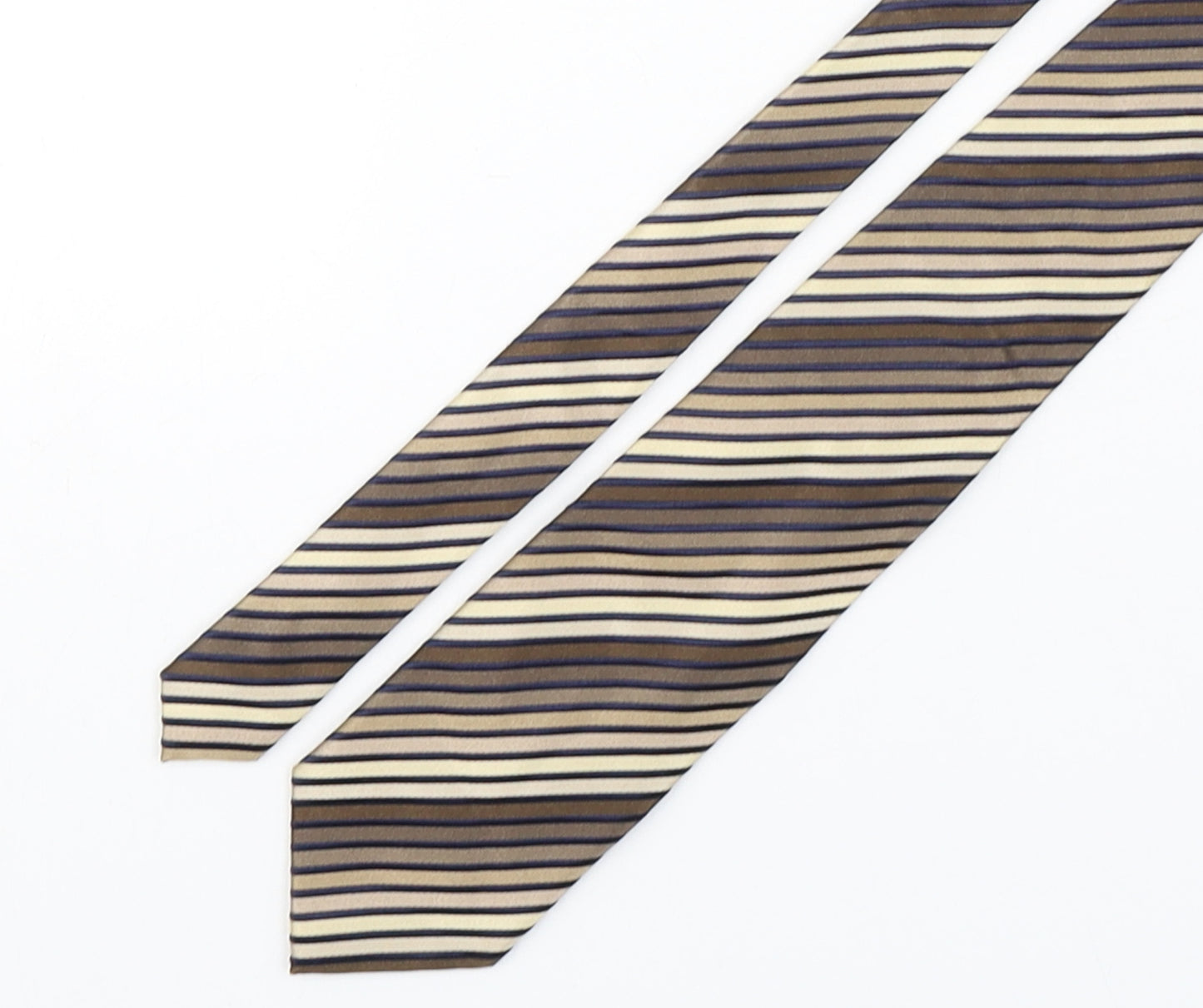 Soprano Mens Multicoloured Striped Silk Pointed Tie One Size