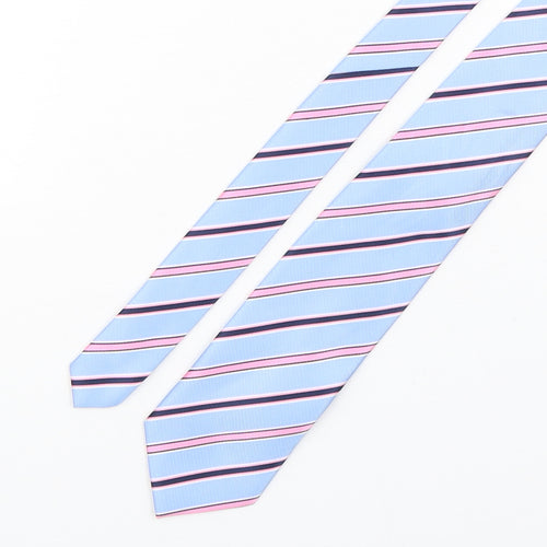Marks and Spencer Mens Multicoloured Striped Polyester Pointed Tie One Size
