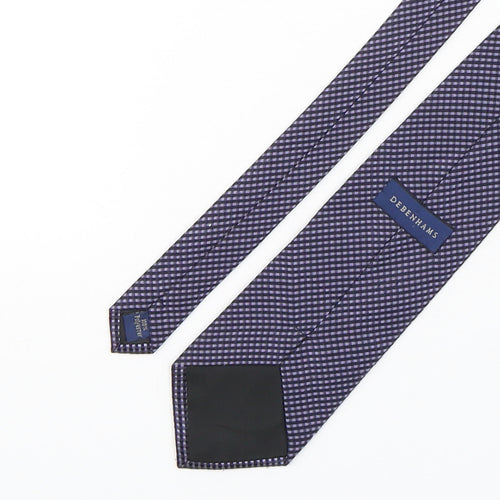 Debenhams Mens Multicoloured Plaids & Checks Polyester Pointed Tie One Size
