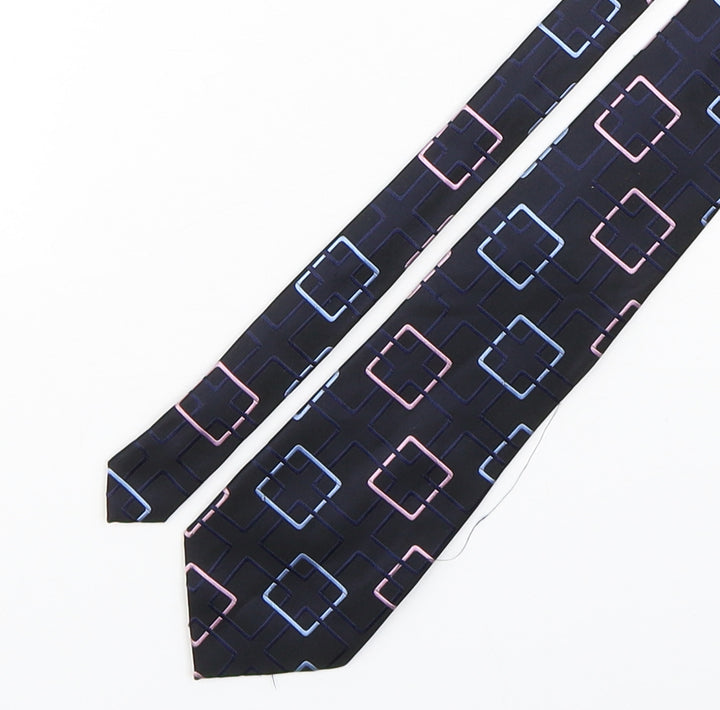 Racing Green  Mens Multicoloured Geometric Silk Pointed Tie One Size