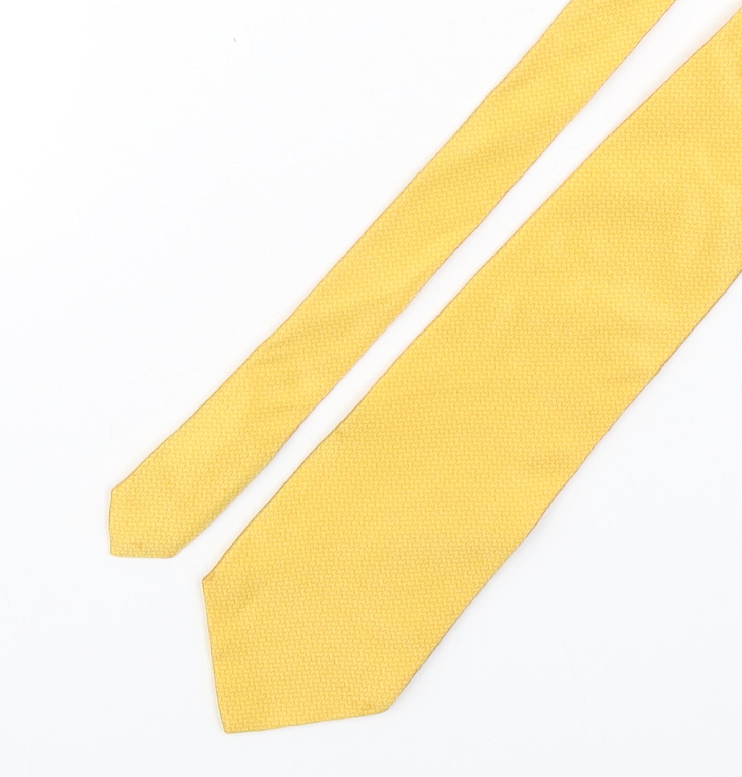 Carlo Colombo Mens Gold Striped Silk Pointed Tie One Size