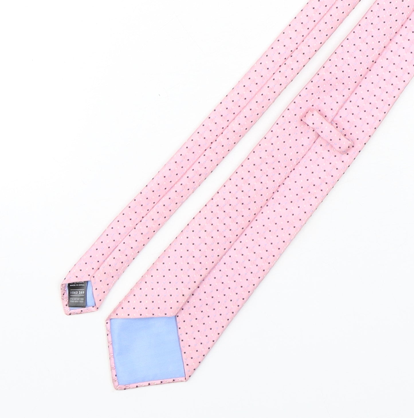 Marks and Spencer Mens Pink Polka Dot Polyester Pointed Tie One Size