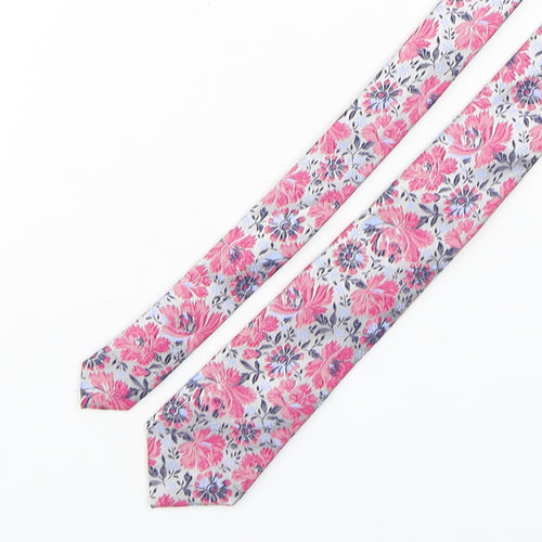 NEXT Mens Multicoloured Floral Silk Pointed Tie One Size