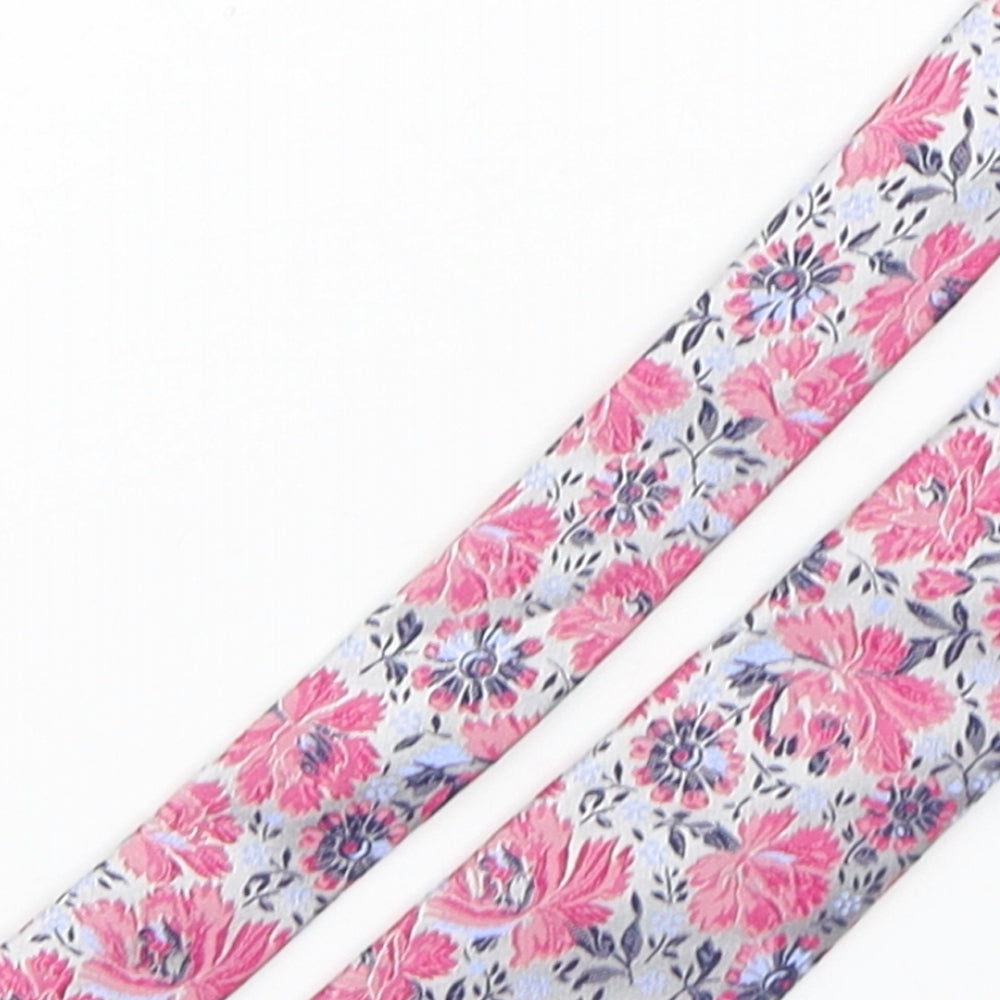 NEXT Mens Multicoloured Floral Silk Pointed Tie One Size