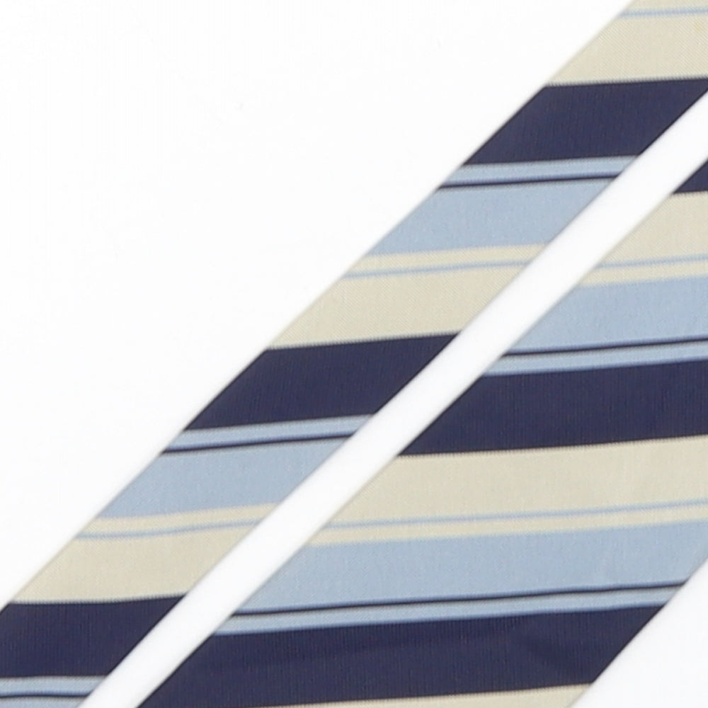 Cezan Mens Multicoloured Striped Silk Pointed Tie One Size