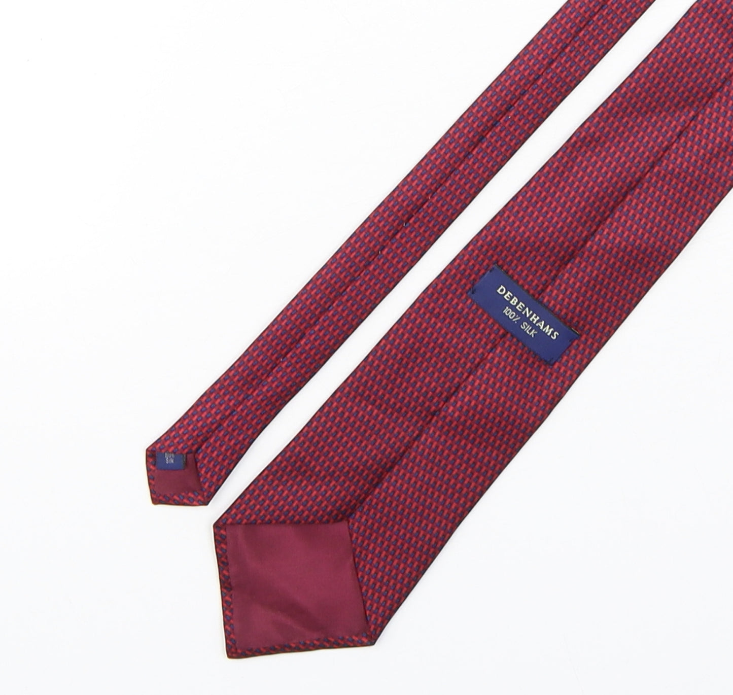 Debenhams Mens Multicoloured Plaids & Checks Silk Pointed Tie One Size