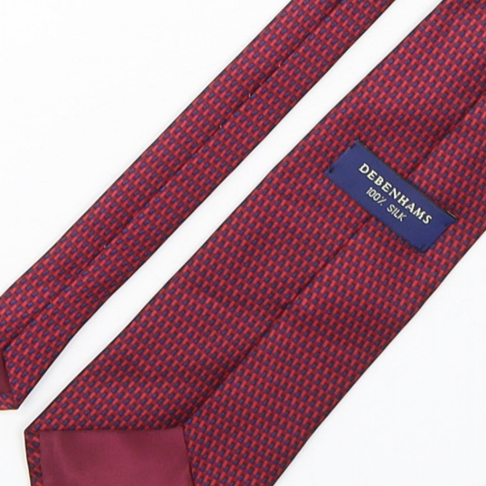 Debenhams Mens Multicoloured Plaids & Checks Silk Pointed Tie One Size